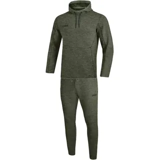 Jako Premium Basics Jogginganzug mit Kapuze khaki meliert M