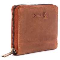 Kleine Damen Geldbörse Reißverschluss Leder RFID Kartenfächer Münzfach MERCANO®