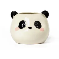 Legami Stiftehalter Keramik 11,2 x 11,4 cm Panda Schwarz