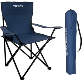 24move Campingstuhl Faltstuhl Blau 2 St.