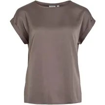 VILA Viellette S/S Satin Top Braun M