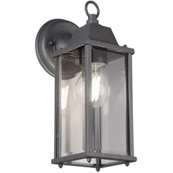 Wandleuchte, Laternen Design, anthrazit, H 29 cm, OLONA