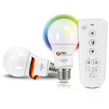 Schwaiger HALSET300 Leuchtmittel Set E27 LED Wohnlicht Dimmbar SmartHome Smart App steuerbar Fernbedienung