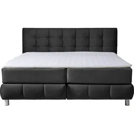 Home Affaire Boxspringbett HOME AFFAIRE "Salo XXL", grau (anthrazit), B:214cm L:231cm, Komplettbetten, Boxspringbett, in Samtoptik oder Struktur, 6 Breiten in Überlänge 220cm, 4 Härtegrade