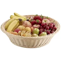 APS 40144 ECONOMIC Runder Polypropylen Buffet Korb, Ø 39 x 10 cm, Beige