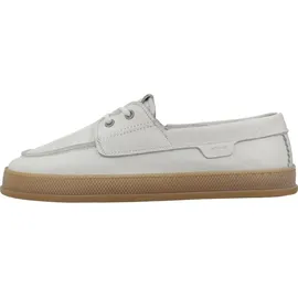 TAMARIS Damen Moccassin flach Leder, weiß, 41 EU