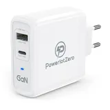USB C Ladegerät Netzteil Schnellladegerät Stecker - PowerlotZero 63W GaN Charger 2 Port PD & QC 3.0 Netzstecker Ladeadapter 60 Watt für MacBook Pro Air Laptop iPad iPhone 14 Pro Max Plus Pixel
