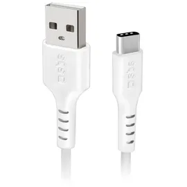 SBS TECABLEMICROC15W, 1,5 m, USB A, USB C, USB 2.0, Weiß