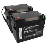 Q-Batteries Ersatzakku f. Ortopedia Touring 927 2 x 12v 75ah Blei Agm zyklenfest Qb