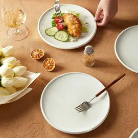 JIWOO Frühstücksteller Ø 21 cm weiß 4er Set