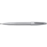 Pentel S520-N Sign Pen Faserschreiber, 0,8 mm Strichstärke, grau, 12er Pack