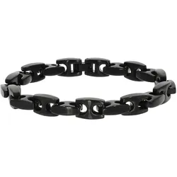 Zeeme Stainless Steel Armband Edelstahl matt glanz schwarz 23,5cm lang