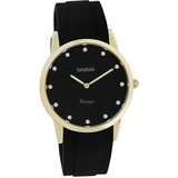 Oozoo Damen Armbanduhr Vintage Series Analog Silikon schwarz D2UOC20178 - Schwarz