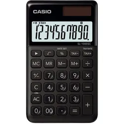 Taschenrechner SL-1000 - Solar-/Batteriebetrieb, 10stellig, LC-Display, schwarz