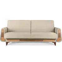 konsimo® - gustavo Sofa 3-Sitzer mit Schlaffunktion, creme
