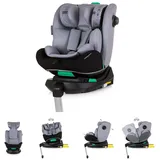 Chipolino Autokindersitz Kindersitz i-Size Olympus, bis: 36 kg, (40-150cm) ISOFIX 360 Grad drehbar Stützbein grau