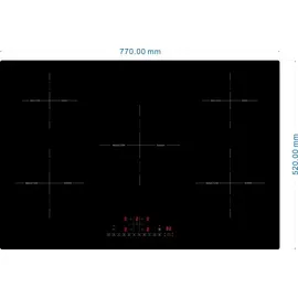 Acopino Glaskeramik Kochfeld Induktion autark 77cm KMI5 mit Sensor Touch Control, 5 Kochzonen