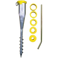 GAH Alberts Alberts Einschraub-Bodenhülse für Rohre | für alle Standrohre von Ø25 bis 65 mm geeignet | feuerverzinkt | Länge 560 mm