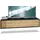 Vladon Lana Lowboard 140 x 29 x 37 cm Schwarz matt/Eiche MDF/Spanplatte