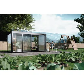 sunelements SunGarden Select Gewächshaus Aluminium Anthrazit SDP 10 mm 24,00 m2