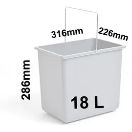 HAILO Einbaumülleimer 18 l Schwarz-Grau