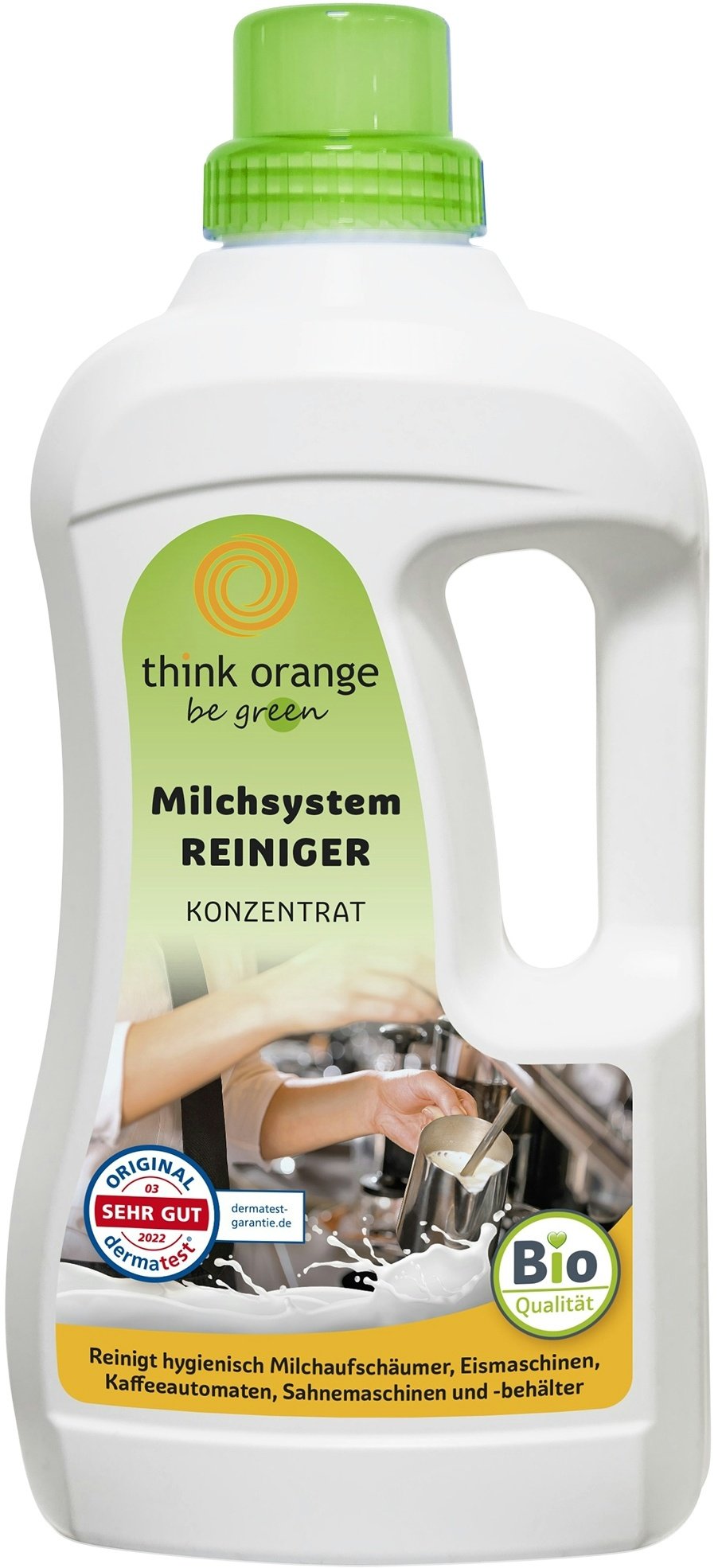 Milchsystem Reinigungsmittel Konzentrat 1000ml | geeignet für alle Milchsysteme | think orange be green