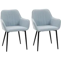 Homcom Esszimmerstühle Essstühle Blau 59,5 x 56,5 x 81 cm