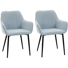 Homcom Esszimmerstühle Essstühle Blau 59,5 x 56,5 x 81 cm