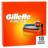 Gillette Fusion 5 Rasierklingen, 18 Ersatzklingen für Nassrasierer Herren mit 5-fach Klinge, Made in Germany