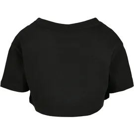 URBAN CLASSICS T-Shirt URBAN CLASSICS "Urban Classics Damen Girls Short Kimono Tee", Mädchen, Gr. 122/128, schwarz, 100% Baumwolle, unifarben, loose fit, Rundhals, Shirts T-Shirt