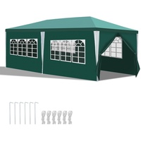 Pavillon Camping Festzelt Wasserdicht Partyzelt Stabiles hochwertiges 3x6m Grün