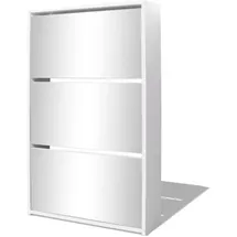vidaXL Schuhschrank 63 x 17 x 0,17 cm Spiegel / weiß