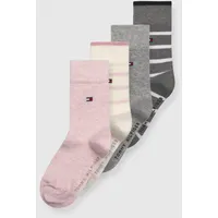 Tommy Hilfiger TH KIDS SOCK 4P BRETON STRIPE ECOM 4 Paar Grau/Pink 27-30