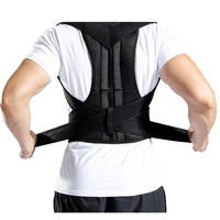 XS-5XL Große Haltungskorrektur Gürtel Rückenstütze for Studenten Teenager Männer Frauen Schmerzlinderung Taille Trimmer Gürtel Schulter Lordosenstütze Atmungsaktive Rückenstütze ( Color : Svart , Size