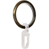 GARESA Gardinenring »Ring mit Haken«, (10 St.), für Durchmesser bis 16 mm, einfache Montage, goldfarben