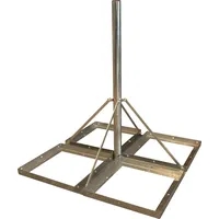 PremiumX Flachdachständer DELUXE 4x 50x50cm Stahl 1,2m Mast 60mm