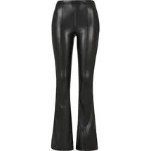 URBAN CLASSICS Synthetic Leather Flared Hosen Black S