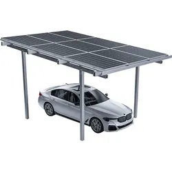 Basic-Solarcarport silber 1 Stellplatz