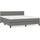vidaXL Boxspringbett mit Matratze Dunkelgrau 160x200 cm Stoff