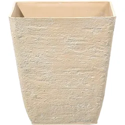 Blumentopf sandbeige quadratisch 39 x 39 x 43 cm DELOS