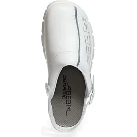 Abeba Clog 7310, OB FO EA SRC, weiß, Gr. 40