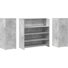 vidaXL Empfangstheke Betongrau 180x50x103,5 cm Holzwerkstoff