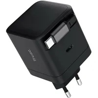 Trust Maxo USB-C-PD-Ladegerät mit 65 W und einziehbarem Ladekabel, Drinnen, AC, 20 V, 0,67 m, Schwarz