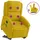 vidaXL Massagesessel mit Aufstehhilfe Samt 144,5 x 82 x 0 cm Gelb mit Fernbedienung