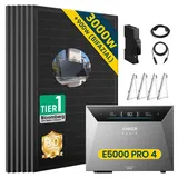 solarmars Balkonkraftwerk polykristallin 3000 W inkl. Anker Solix Solarbank 4 E5000 Pro 500 W