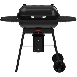 barbecook Magnus Premium Holzkohlegrill BBQ mit Gusseisenrost und 2 Seitentische, Grillen für 14 Personen, 85x64x110cm
