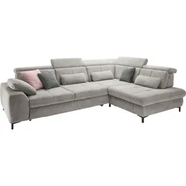 Set One by Musterring Ecksofa "SO 3400 Sitzhöhe 47cm oder 49cm, Sitztiefe verstellbar, B/T 317/220 cm", beige (famosa ecru), B:317cm H:84cm T:220cm, 100% Polyester, SET ONE BY MUSTERRING, Sofas, Ecksofa, Kaltschaumpolsterung, Flachgewebe, whlw. mit Funktionen, Sitzhöhe 47