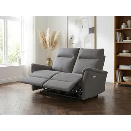 Home Affaire 2-Sitzer HOME AFFAIRE "FINNARA,2-Sitzer,elelektrische Relaxfunktion in 2 Sitzen, USB A/C", anthrazit, B:128cm H:103cm T:88cm, 100% POLYESTER, Sofas, Liegefunktion 105-135, Federkern