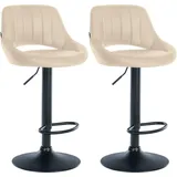 CLP 2er Set Barhocker Milet Kunstleder I Drehbarer Barstuhl Mit Fußstütze Und Rückenlehne
