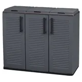 pidema.it Niedrige Polypropylen-Schrank 102 x 37 x 84 cm Grau